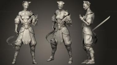 Military figurines Kunoichi 3d model